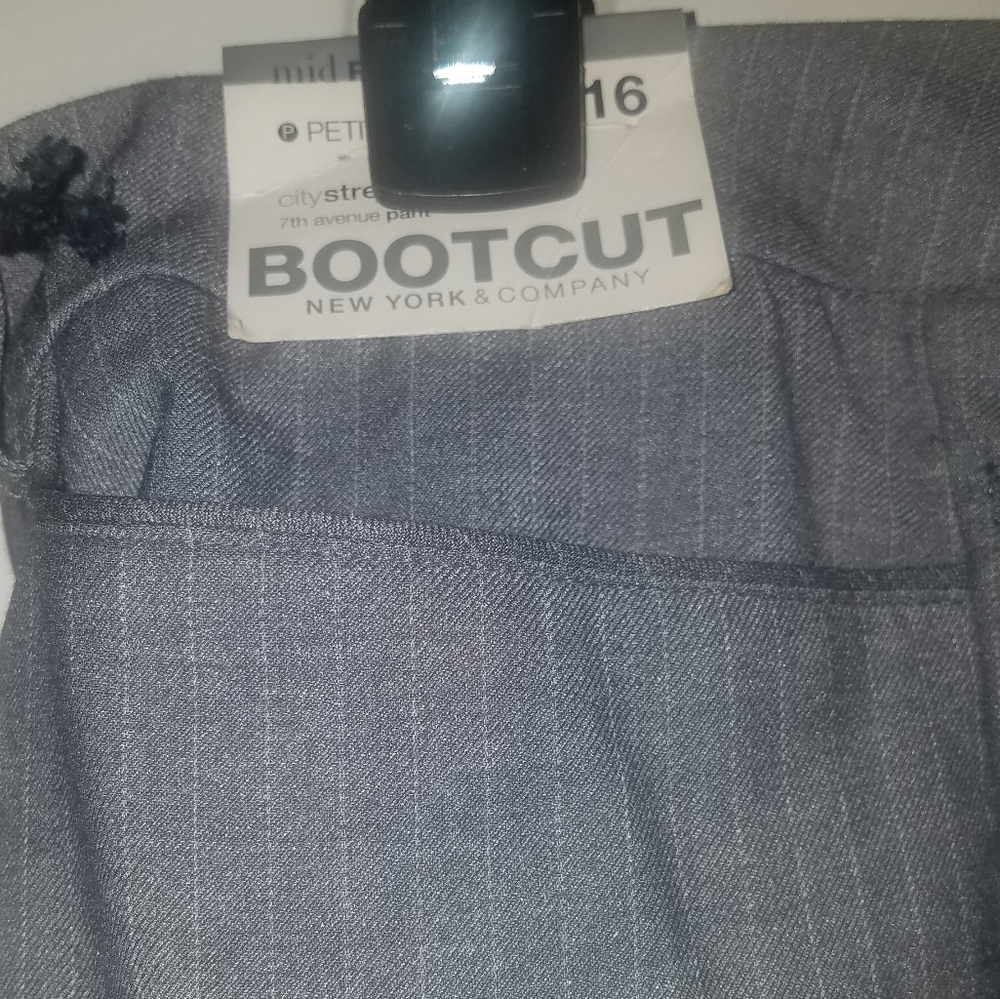 Gray and white pin stripe petite  pants